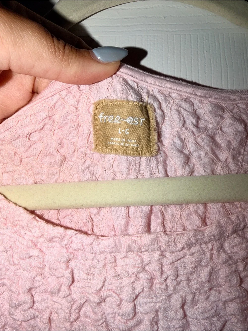 Free People Light Pink Tiered Maxi Dress